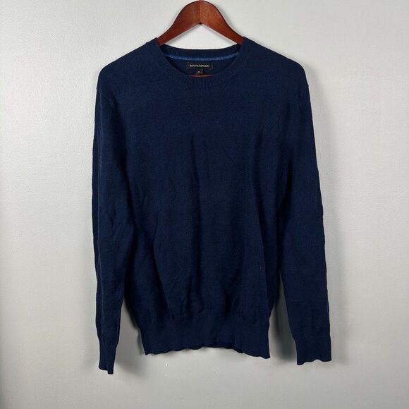 Banana Republic Crewneck Mens Pullover Knit Sweater Size Medium Cotton - Picture 1 of 4